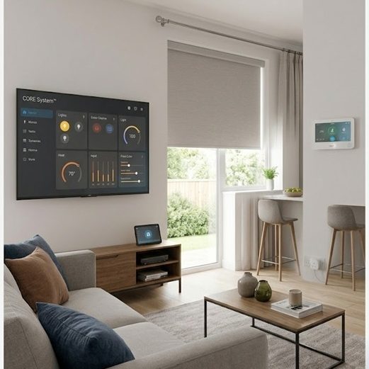 The 2026 Smart Ecosystem: CORE™ System Audit of integrated home automation, security, and energy-efficient lighting.